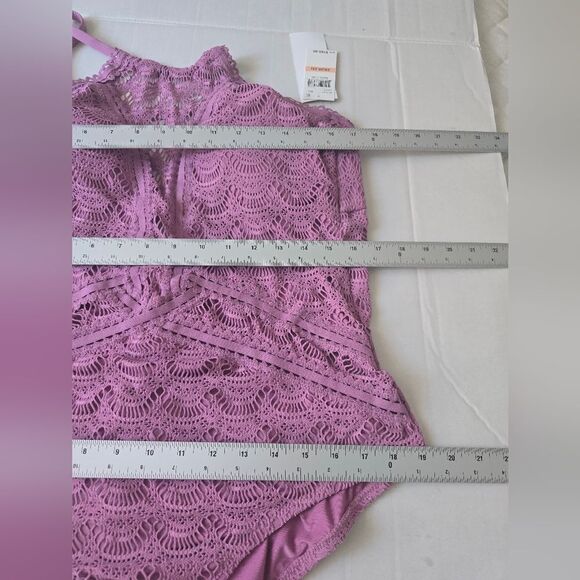 Becca Puple Lace Swimsuit Size 2X - Picture 6 of 13
